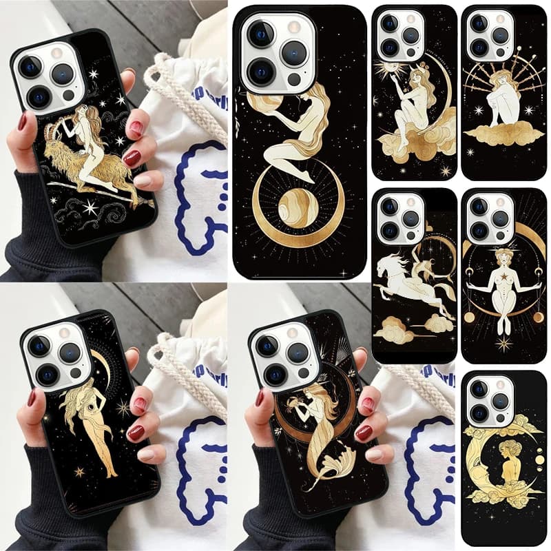 Custodia per telefono con tarocchi astrologici per iPhone 17 Air 15 16e 14 13 Pro Max Coque 12 11 Pro Max PLUS cover