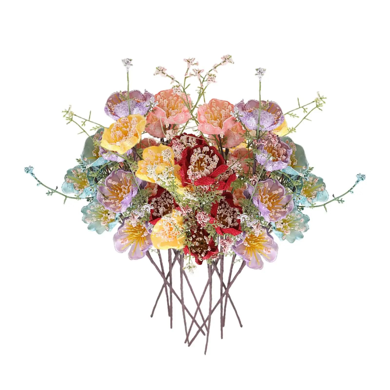 12 Pieces Flowers Artificial Plants Floral Compositions 69 cm Fairy Flower for Patio Wedding House Prato Portico