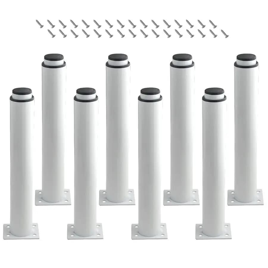 Gambe per mobili regolabili in metallo Gambe per mobili da 1016,5 pollici Gamba di supporto per doghe con struttura centrale per letto resistente con 16 viti per linguetta