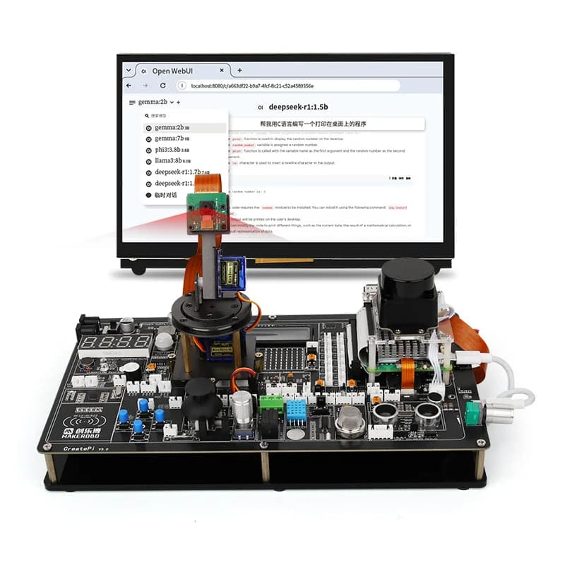 Experimental development of the visual recognition sensor of artificial intelligence of the large model Raspberry Pi 5 LCD