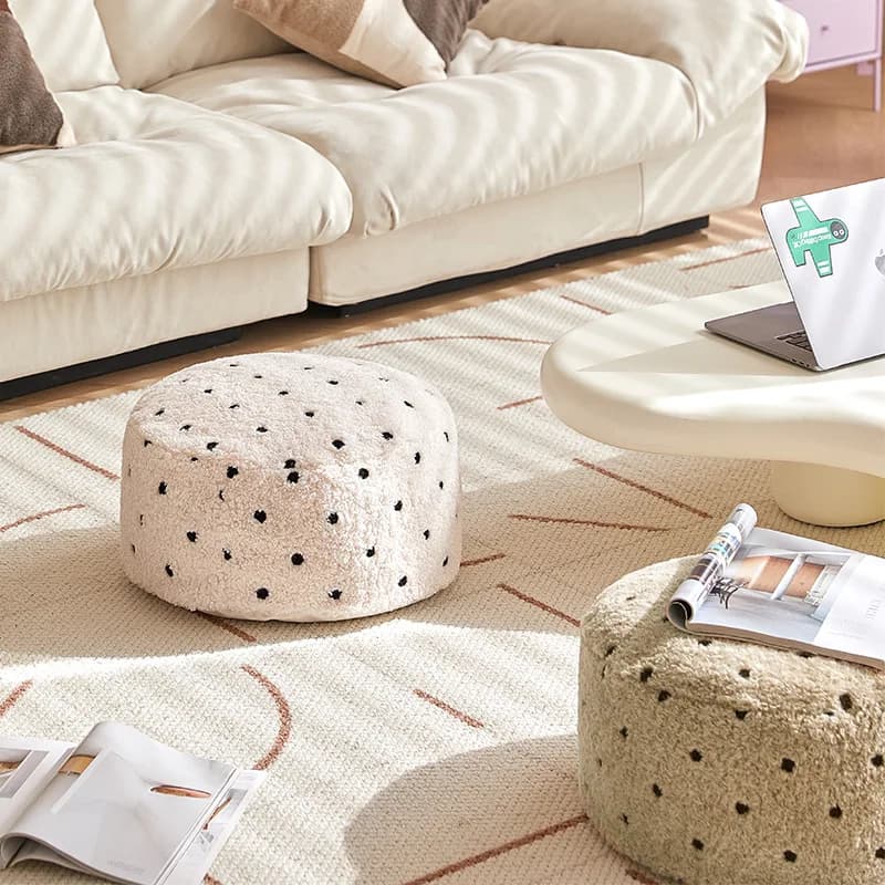 Embroidered Flannel Cushion Lining Tatami in Japanese Style 45 cm Cushion Lining for Round Seat Meditation Futon Yoga Mat Decor Poggiapiedi