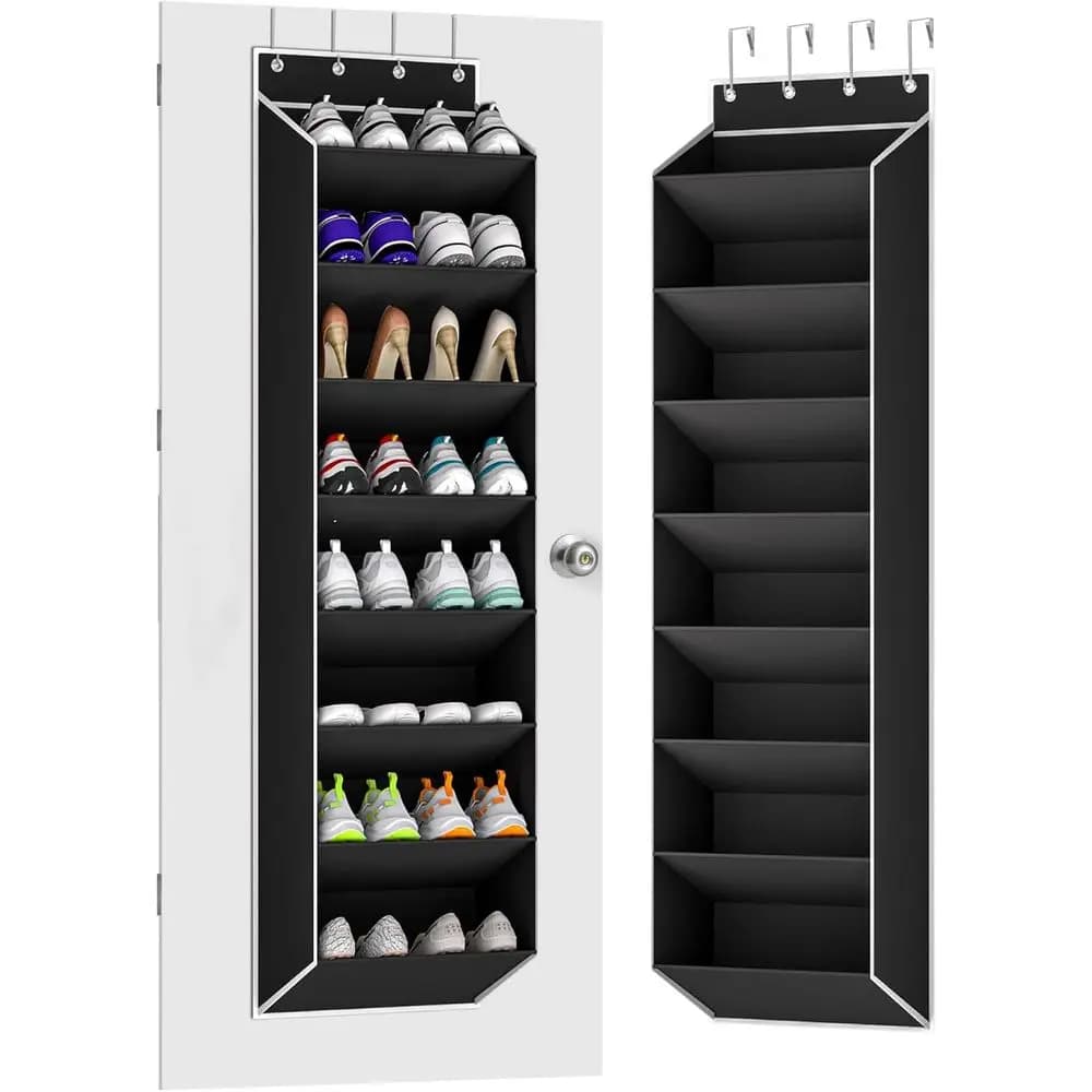 Organizzatore per Scarpe da Appendere Sopra la Porta, Portascarpe Sospeso per Armadio da 16-24 Paia, Porta Scarpe con Tasche Profonde per Sneakers, Stivali e Scarpe