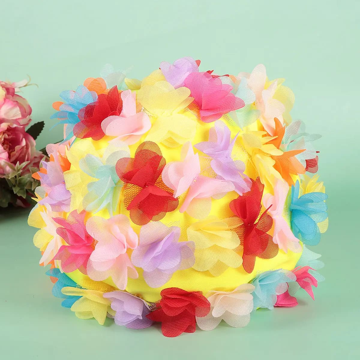 1Pcs Women Swim Cap Comfortable Lightweight 3D Flower Swim Hat Eco-Friendly Swimming Ear Protector Perfect Fashion Accessory