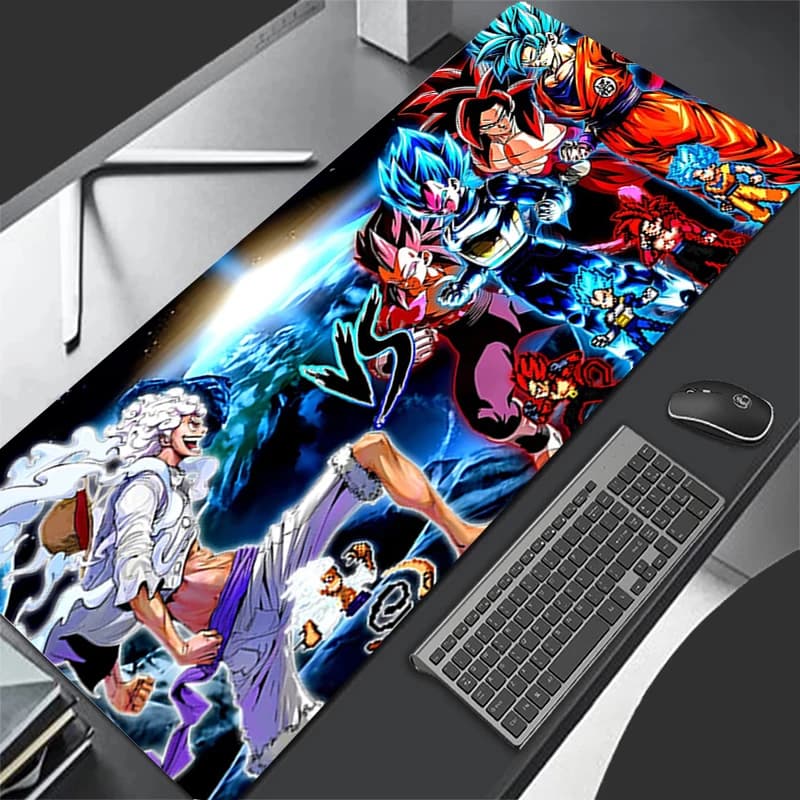 Tappetino per Mouse da Gaming Extra Large, Tappeto per Tastiera Computer e Laptop, Antiscivolo in Gomma, Design Dragon Ball Z DBZ