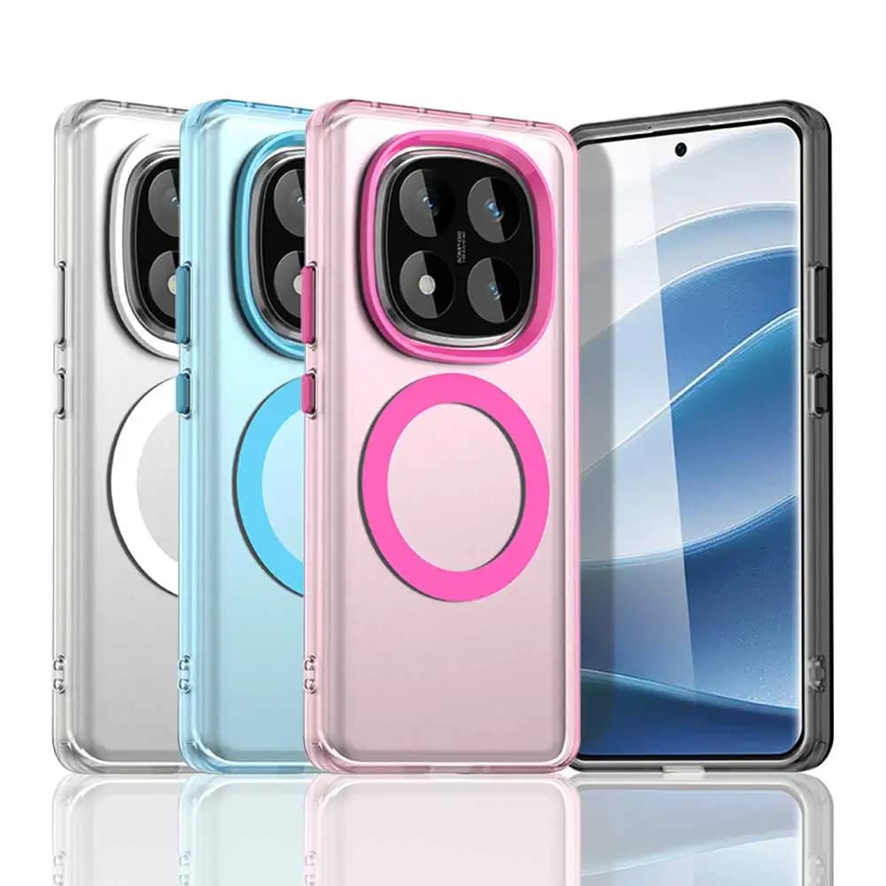 Custodia protettiva antiurto di lusso per Xiaomi Redmi Note 15 Pro Plus / Note 15 Pro 5G con ricarica wireless magnetica Magsafe e cover opaca in PC