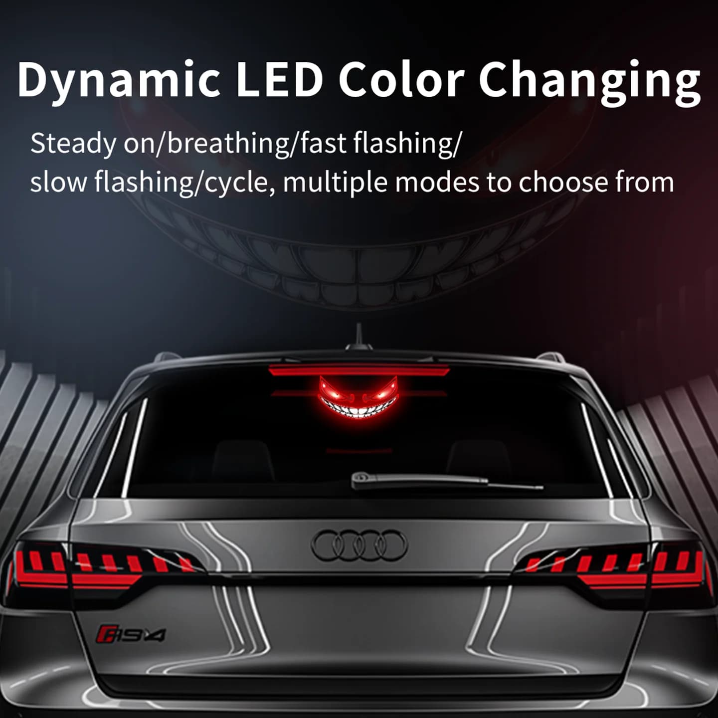 New popular Devil's Eye solar charging dynamic LED light multi-mode warning decorative light without wiring