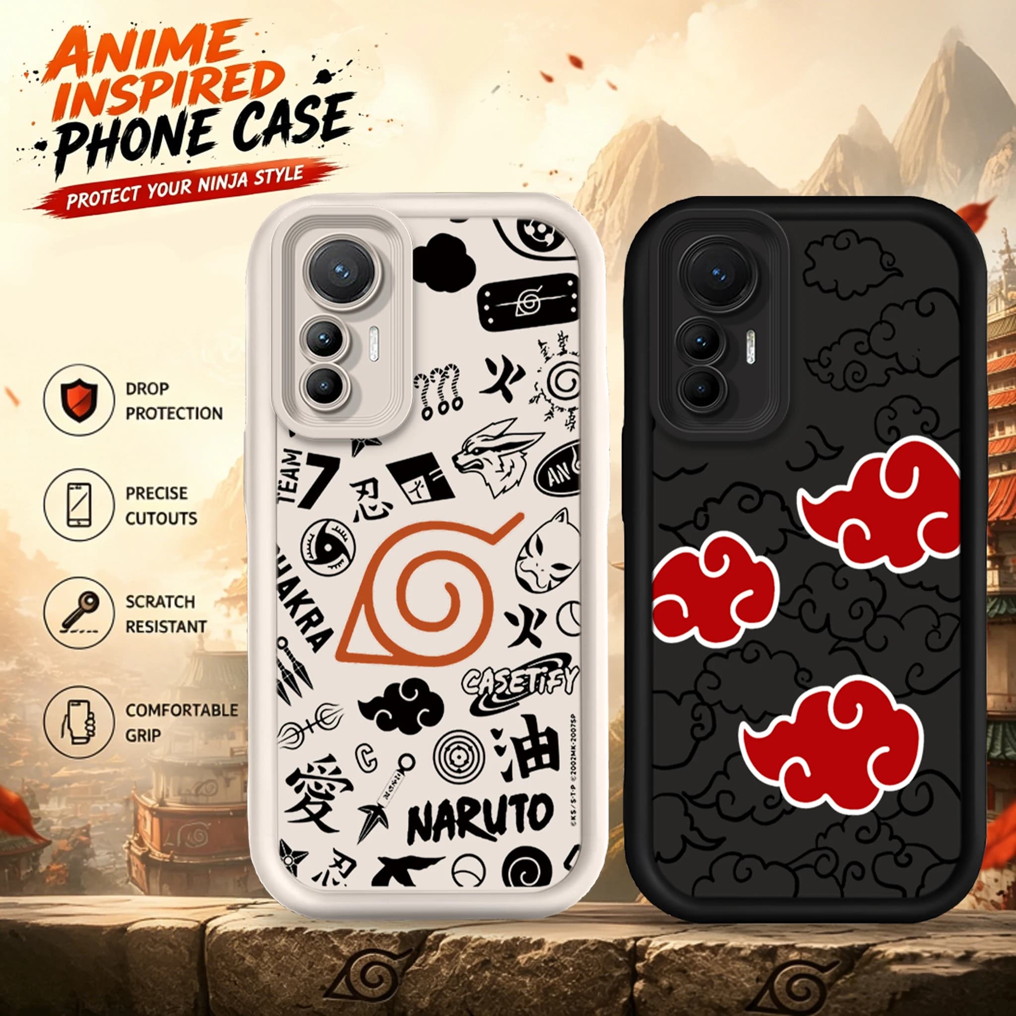 Cover per telefono con simbolo anime Naruto di tendenza per Xiaomi Poco X7 X6 NEO X5 X3 F8 F7 Ultra F6 F5 Pro F3 M8 M7 M6 Pro 4G 5G M5S