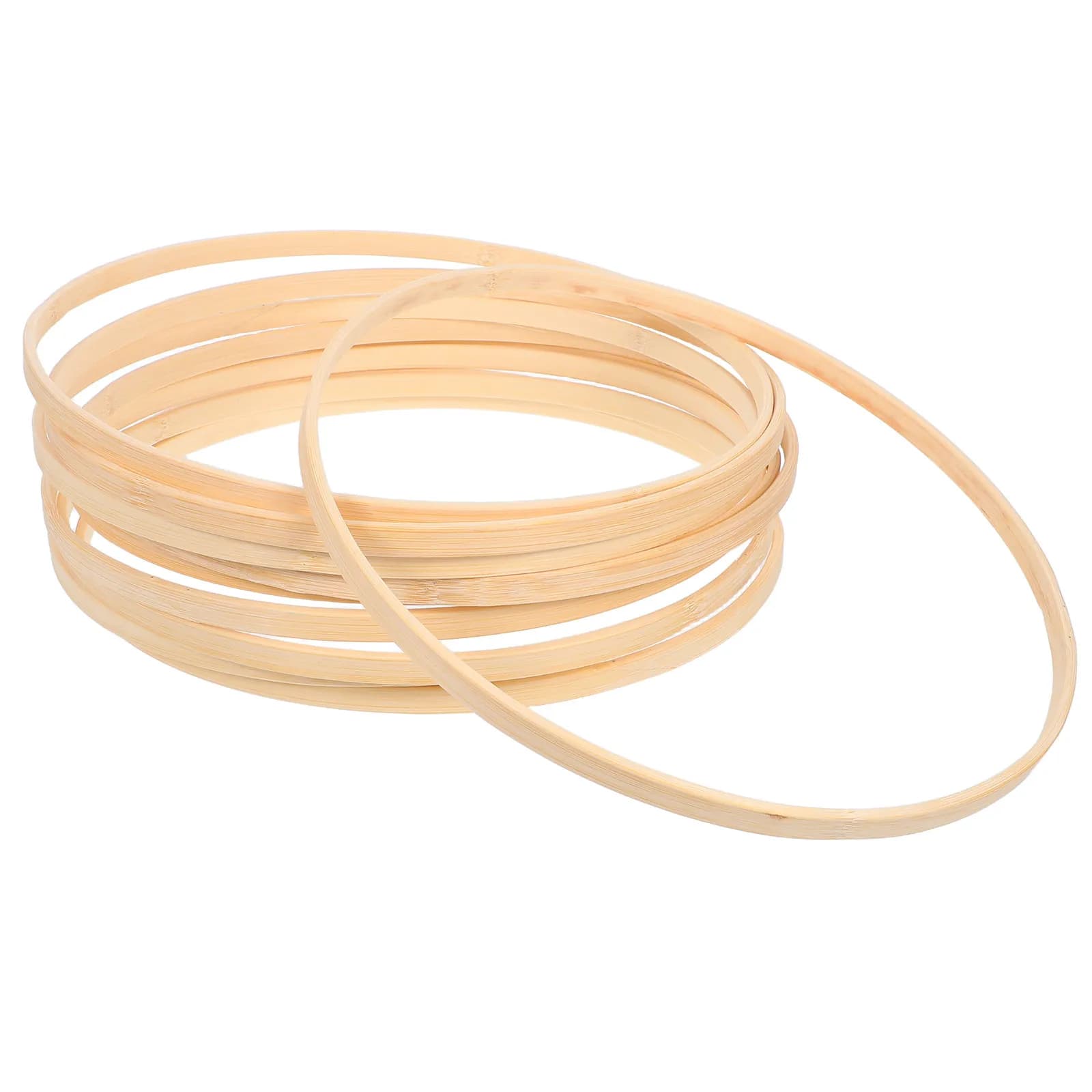 10Pcs Bamboo Floral Hoops 25Cm Smooth Wreath Frames for DIY Macrame Hoop Crafts Garland Dreamcatcher Ring Decor