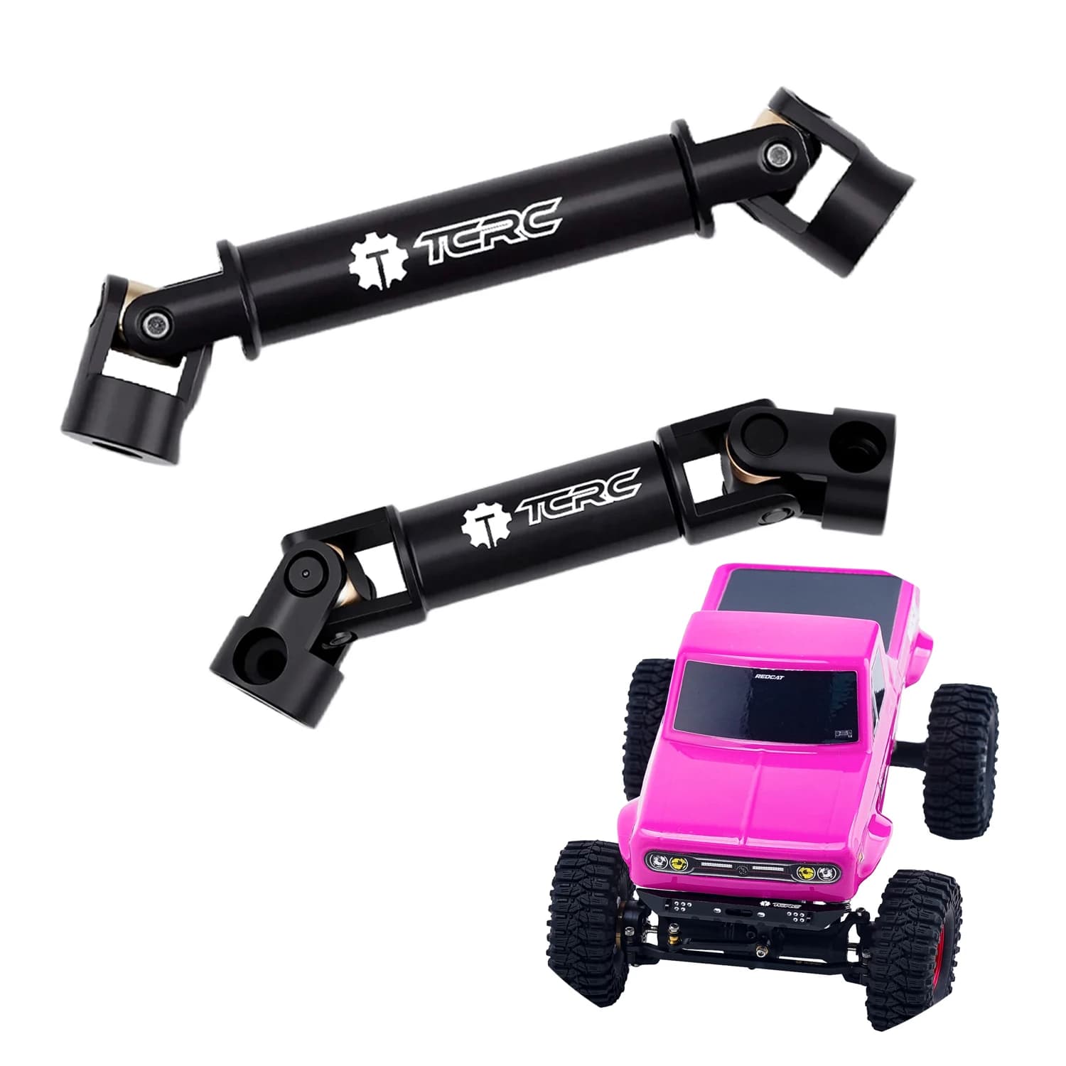 TCRC 2 Pezzi Alberi di Trasmissione in Acciaio al Cromo 4140 per Aggiornamenti Auto RC Crawler Redcat Ascent-32 1/32
