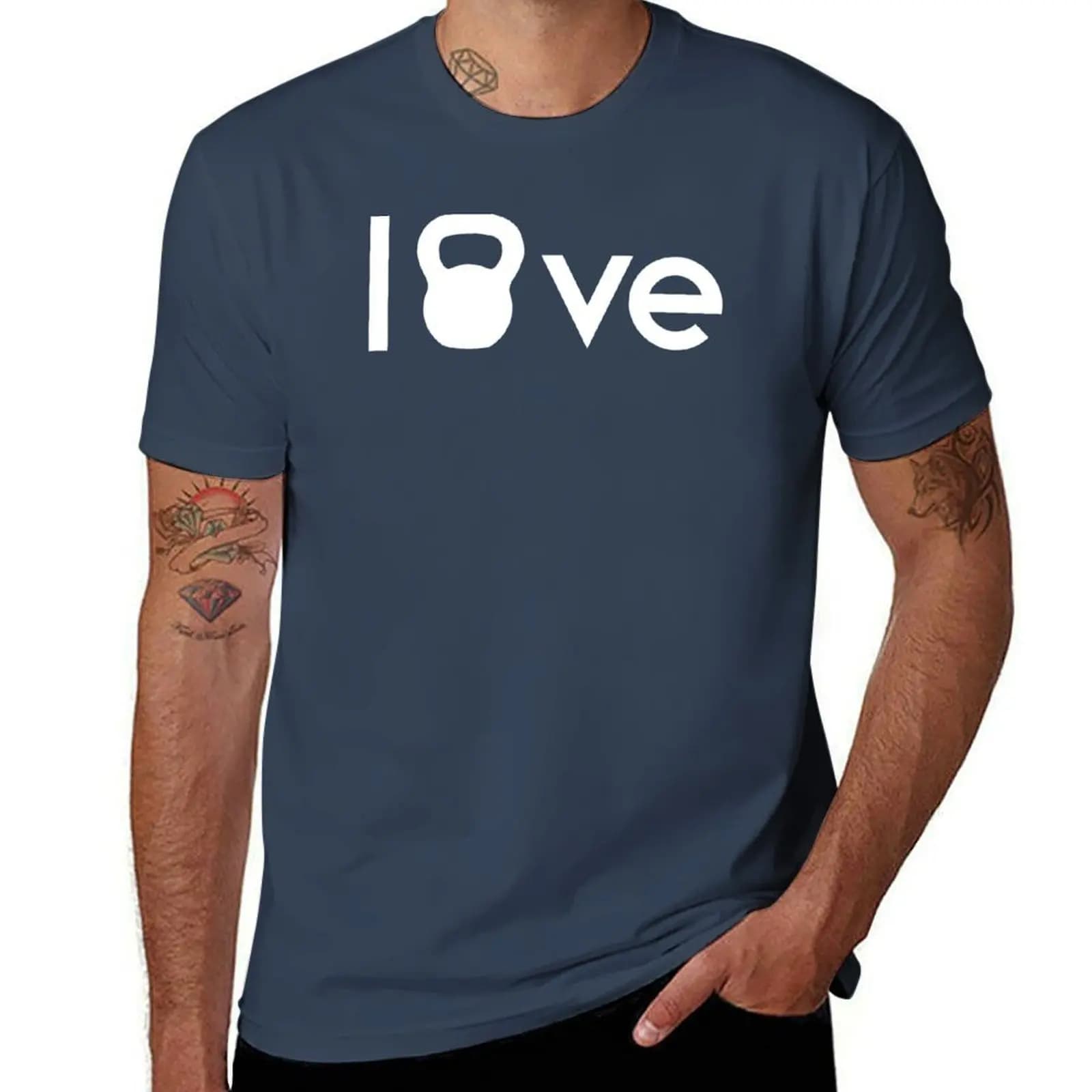 T-shirt Kettlebell Love T-shirt basic a maniche corte in tinta unita