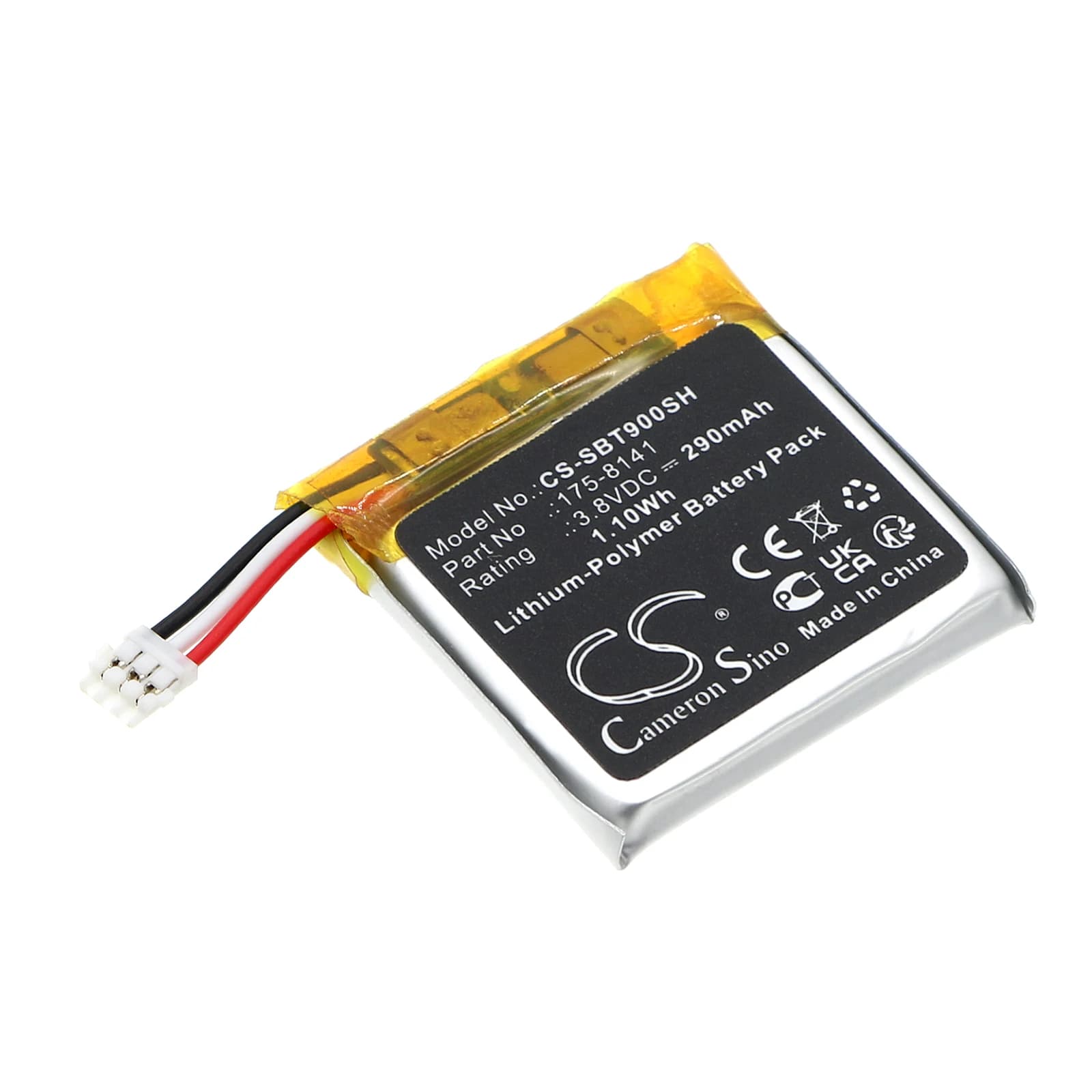 Batteria sostitutiva CS per Suunto 9 175-8141, 100022539 Smartwatch 290mAh / 1,10Wh