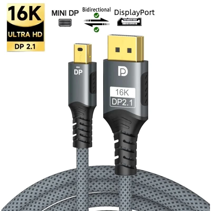 Cavo/adattatore Mini DisplayPort a DisplayPort, cavo Mini DP a DP, DP 1.4 8K@60hz 4K@120hz per MacBook Air, Surface Pro, monitor