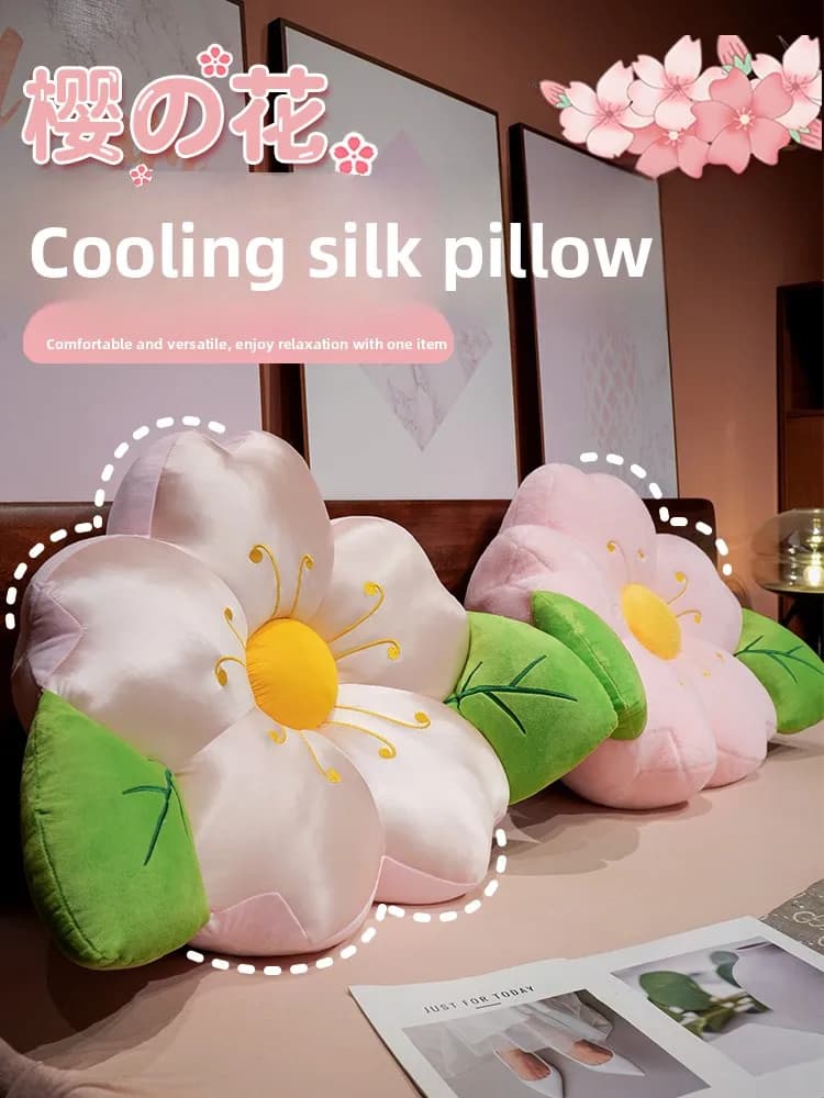 Cuscino con Motivo Sakura, Moderno e Semplice, Decorazione per Divano e Finestra, Cuscino Lombare Tat, Arredamento Casa