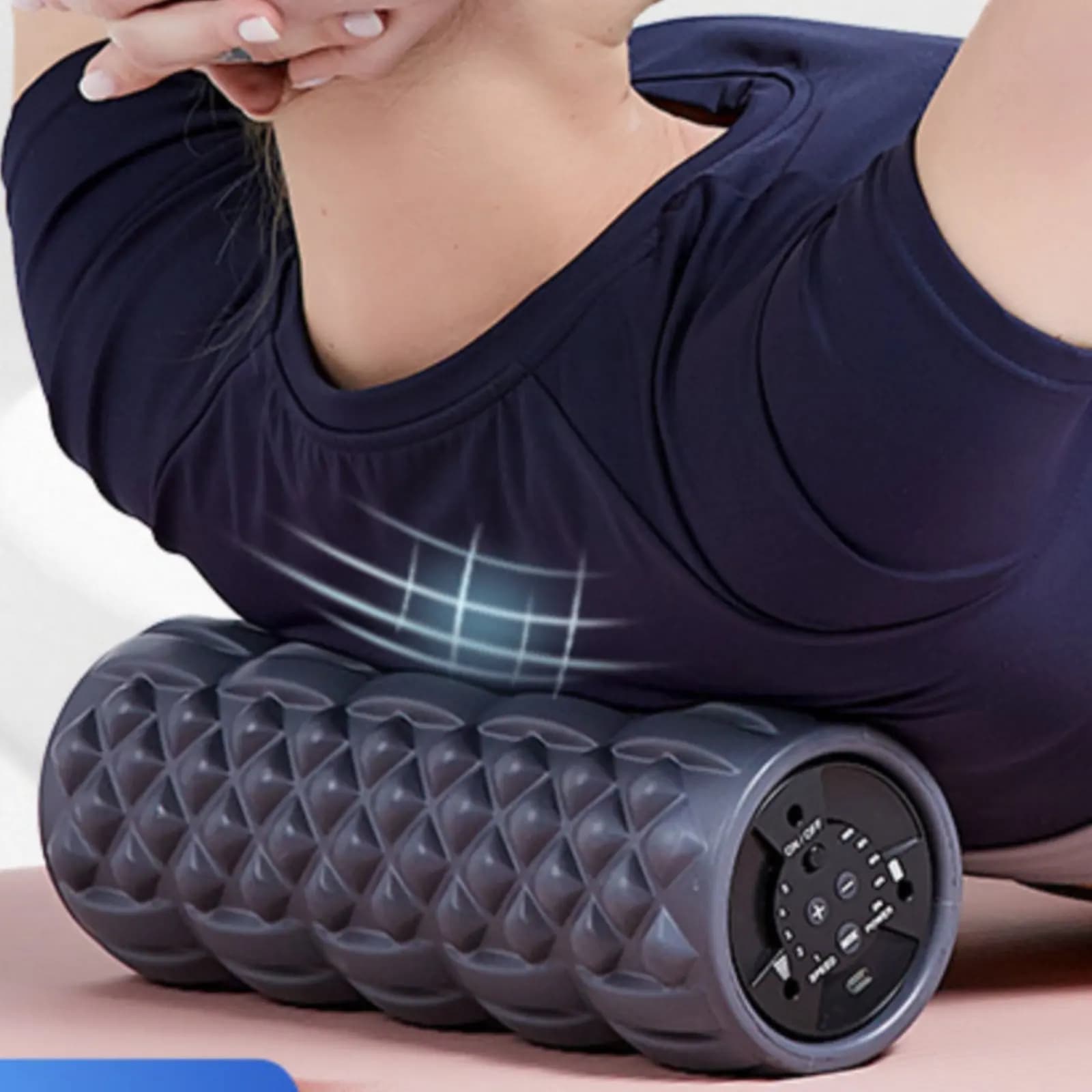 Rullo in Schiuma Vibrante per Rilassamento Corporeo, Massaggiatore Elettrico, Attrezzatura per Esercizi, Sollievo Punti di Tensione, Accessorio Fitness per Allenamento