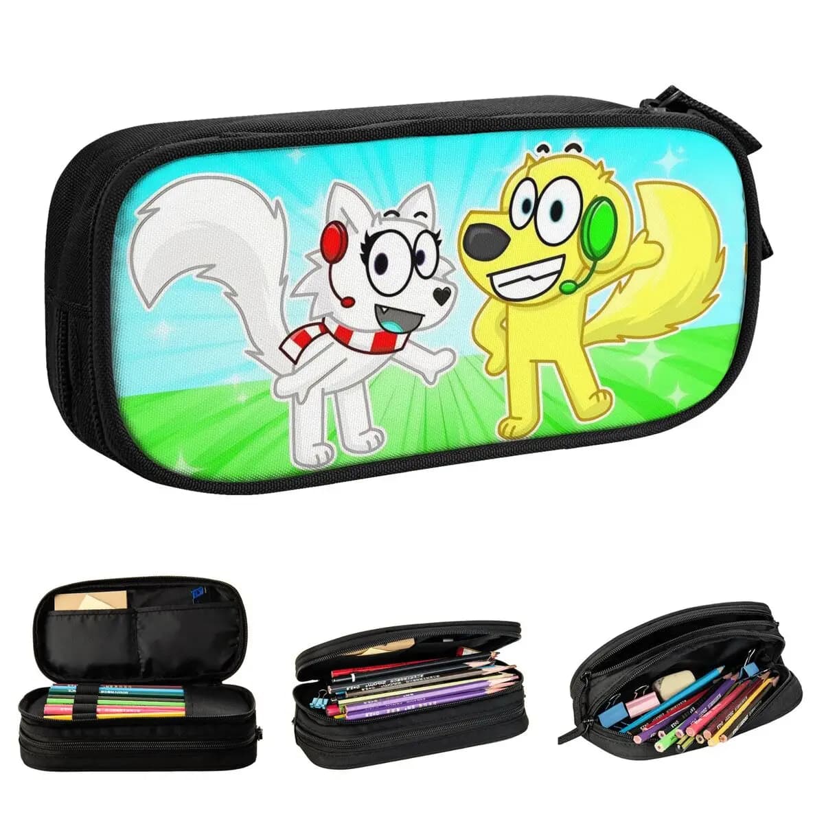 Superdog Tylers Snowi Foxs Astucci per matite Simpatico cartone animato Portapenne Borse per matite Studenti Studenti Scatola regalo per la scuola