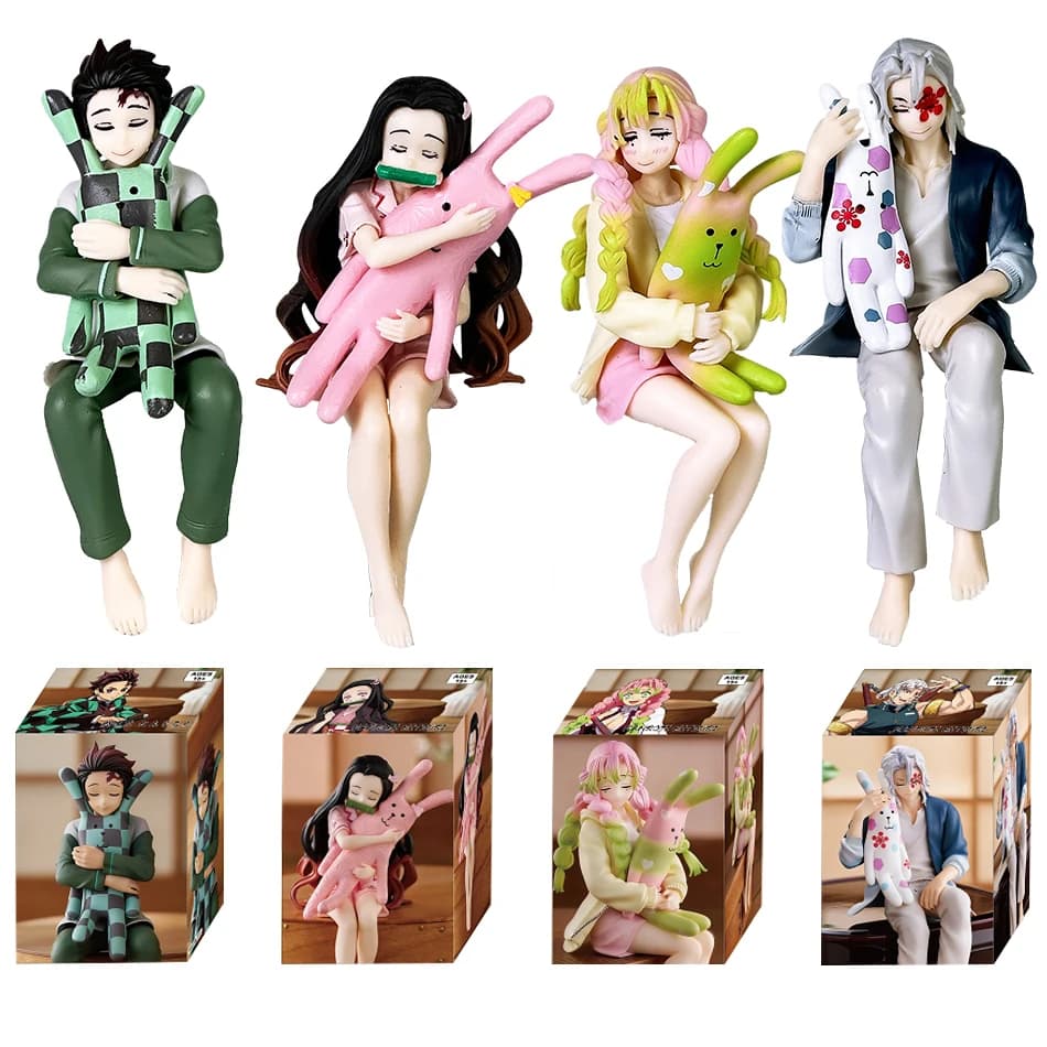 Serie Anime Kamado Nezuko/Kamado Tanjirou/Uzui: Statuette in PVC a Tema Pigiama, Ornamenti per Noodle Istantanei, Giocattoli e Regali di Compleanno e Natale