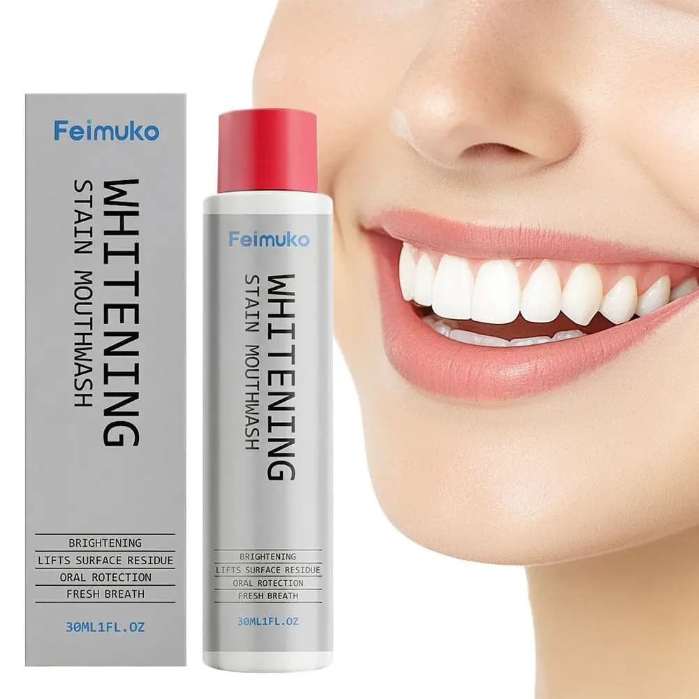 Collutorio per Rimozione Placche, Sbiancamento Denti, Alito Fresco a Lunga Durata, Formula Naturale Delicata, Cura Orale Quotidiana, Sorriso Luminoso