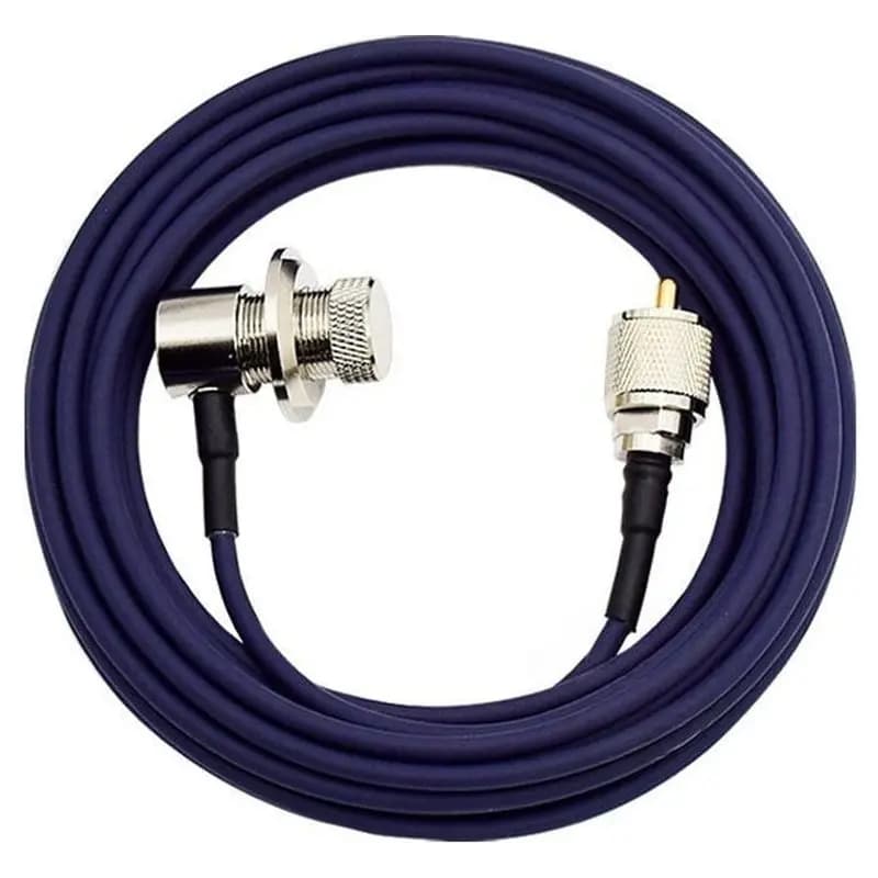 Y43A-SC-2D Tinned Copper Low-Loss Feeder Cable Extension Lead For Mobile Radios/Walkie Talkies, Trunk/Edge Mount Compatible