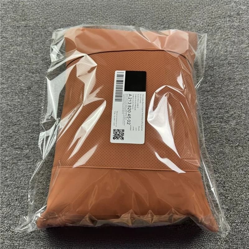 Cuscino lombare per auto da 2 pezzi, in pelle Napa, comodo e traspirante, cuscino per la schiena con nucleo in memory foam, adatto a tutti i modelli