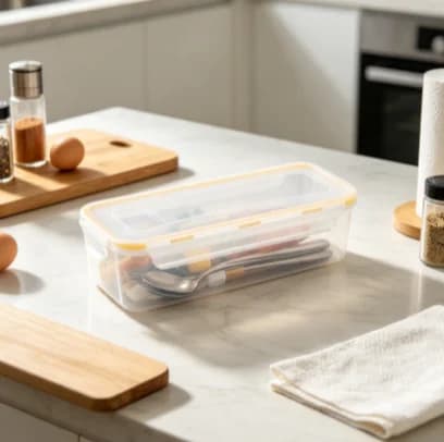 1Pcs Flip Top Airtight Bread Storage Box Reusable Multi Function Food Container Household Kitchen Fresh Keeping Organizer