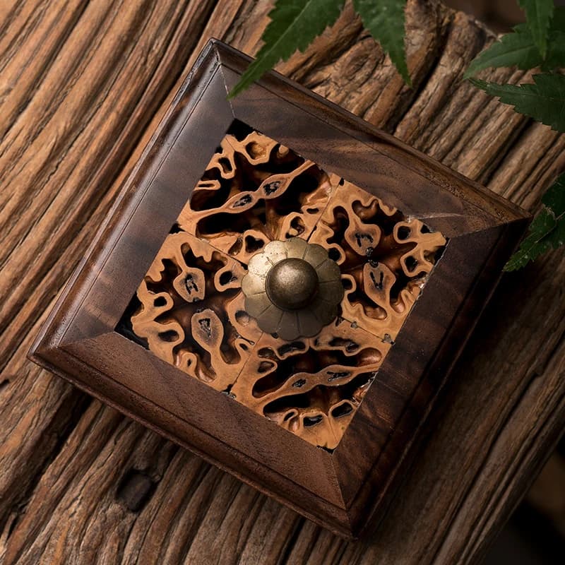 Bruciatore di incenso in legno Porta vassoio in ceramica di noce per decorazioni per aromaterapia con fragranze domestiche con bastoncini a cono
