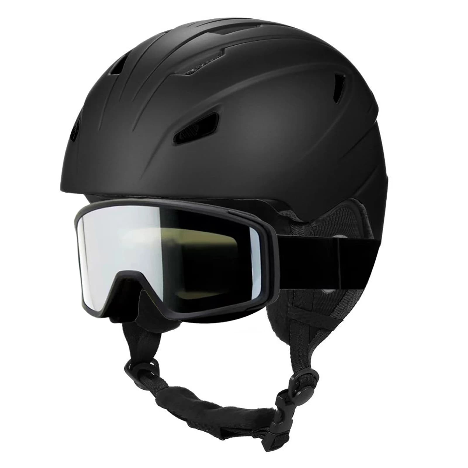 Ski Helmet and Goggles Set Snowboard Helmet Glasses for Men Women Teens Shockproof Windproof Helmet Gear for Skiing Snowboarding