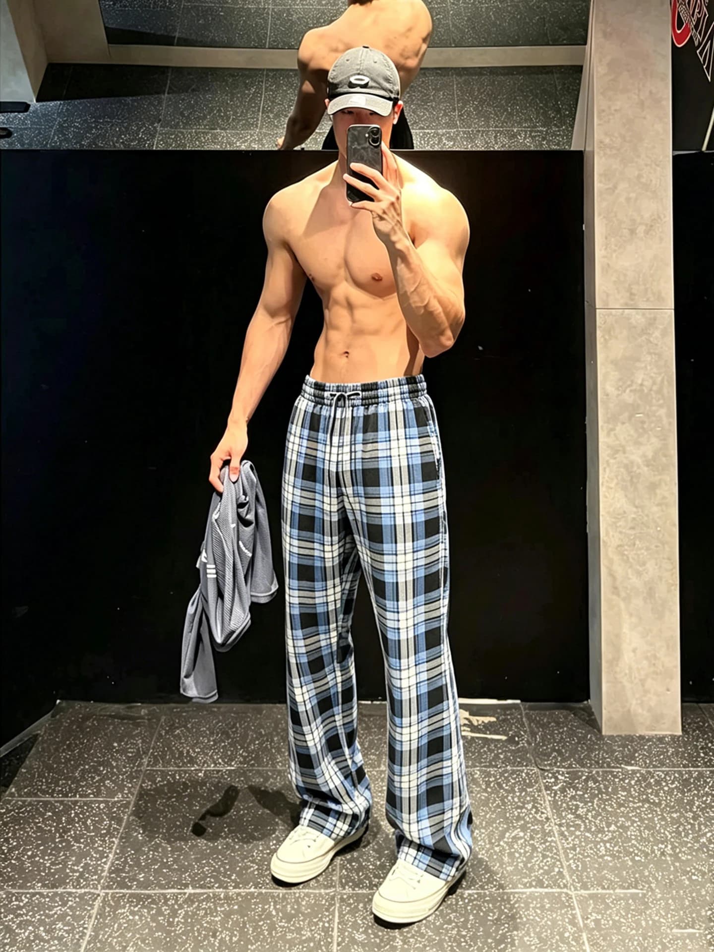 Pantaloni Casual Estivi da Uomo per Fitness, Gamba Larga a Quadri, Stile Urbano alla Moda, Traspiranti e Snellenti
