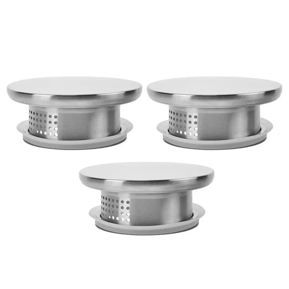 3Pcs Stainless Steel Tea Pot Lids Heat Resistant Water Pitcher Caps Glass Carafe Replacement Spill Proof for Hot Cold Beverage
