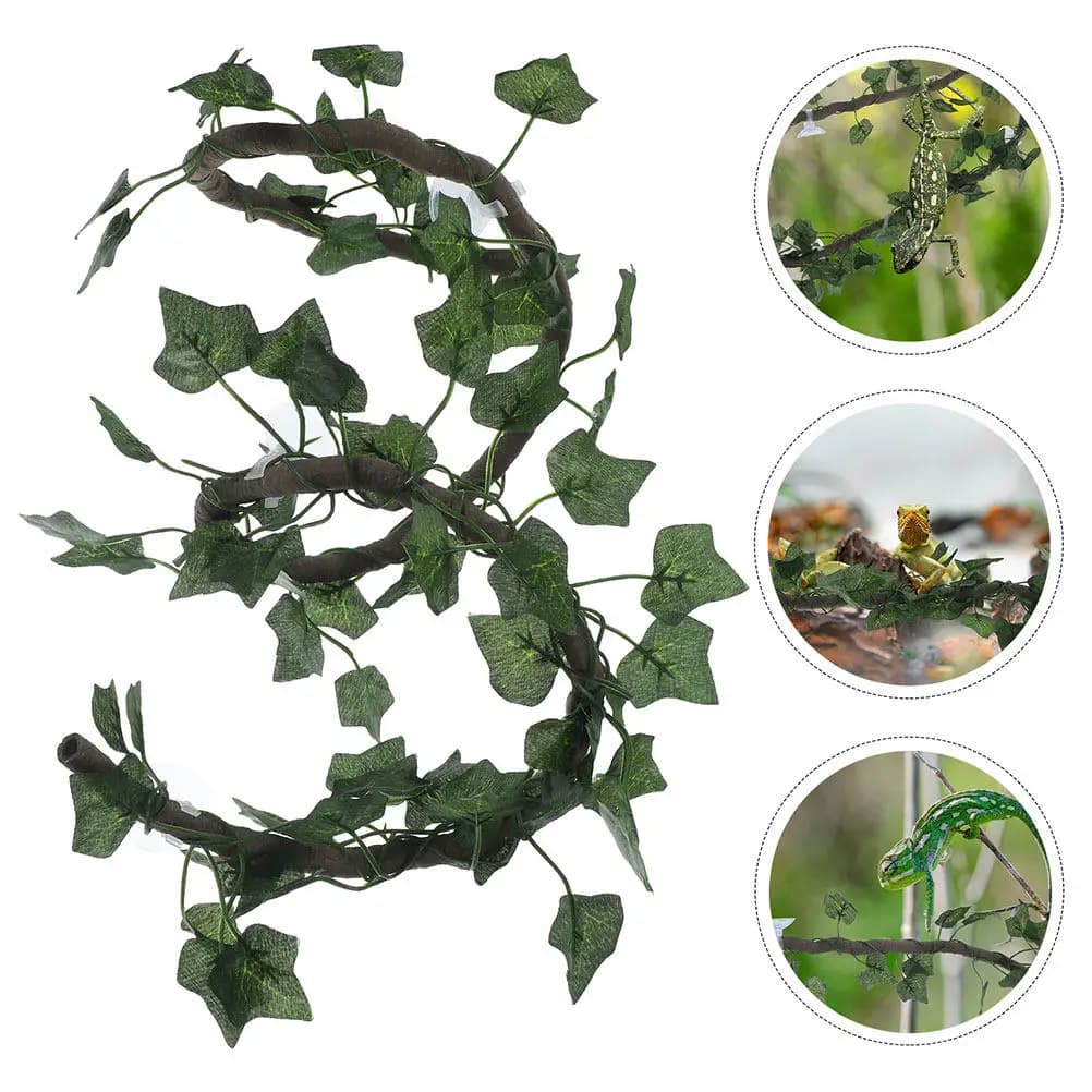 1Set Reptile Vine Artificial Flexible Fake Plant for Lizard Snake Gecko Frog Tank Habitat Accessory Reptile Supplies