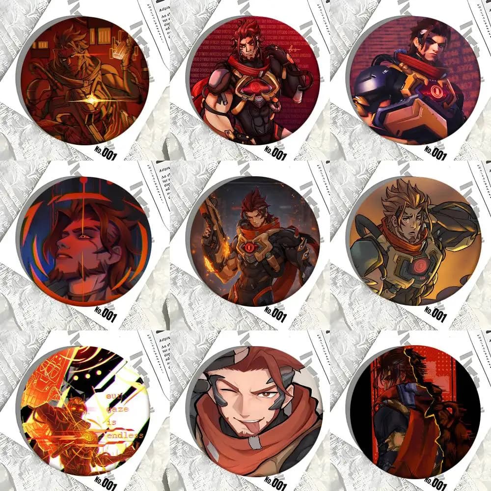 Spilla rotonda Overwatch Game Emre, distintivo creativo, accessorio per abbigliamento e zaino, spilla da bavero