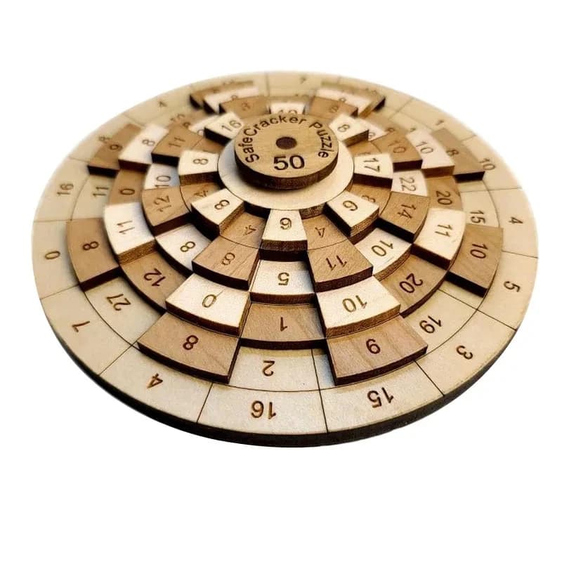 Giradischi numero di legno Puzzle Huarong Road IQ rompicapo giocattoli educativi Montessori muslimniino Relogio Infantil