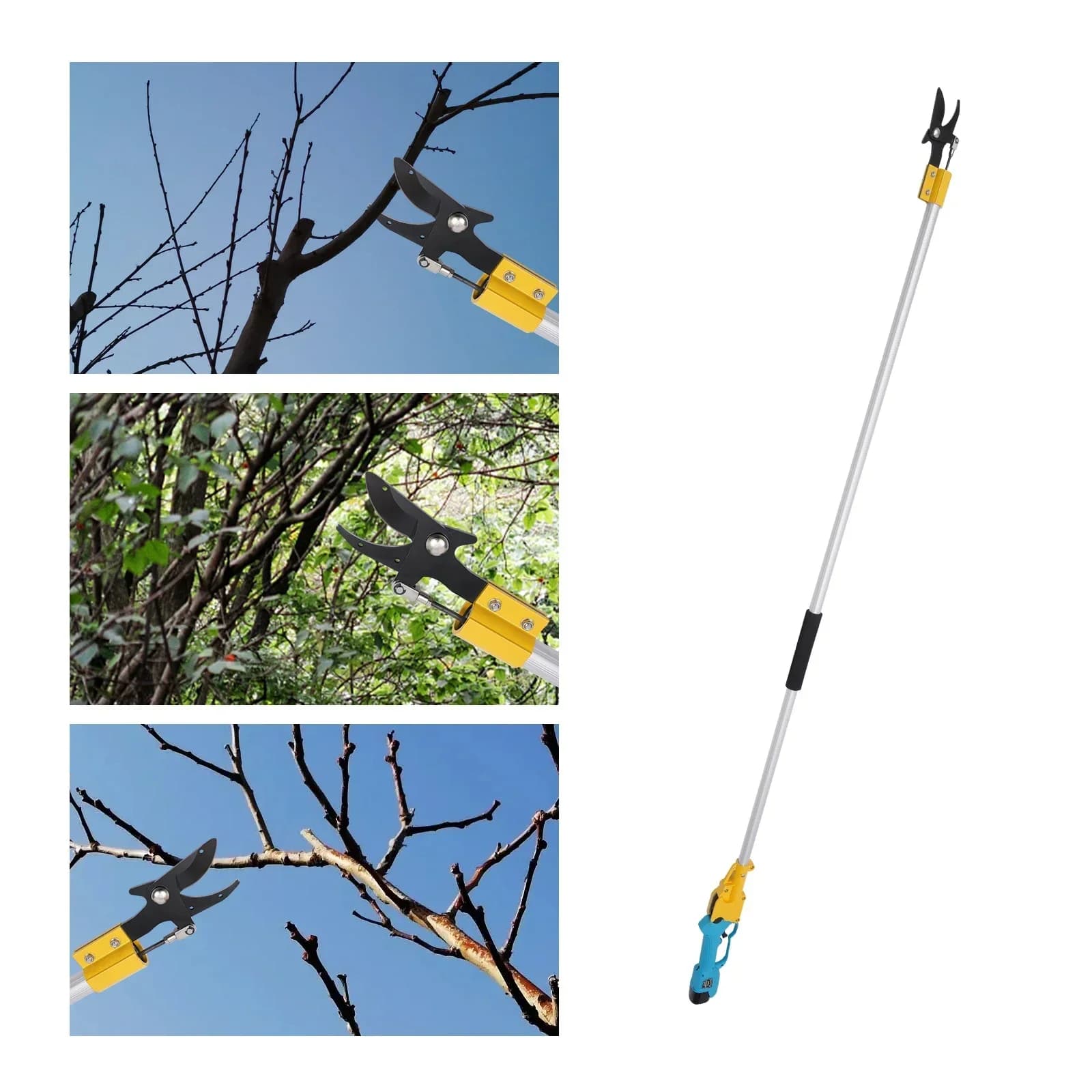 Set of battery electric pruning shears with cutting machine for tree branches without brushes with 500 W extension rod for sale