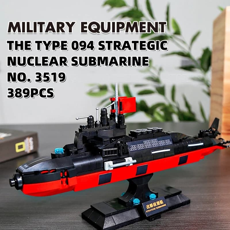 389PCS Tipo 094 Sottomarino Nucleare Strattigico Jin-Class Batis Mattoni Building Blocks Modello Portaerei Nave Da Guerra Mattoni Giocattoli