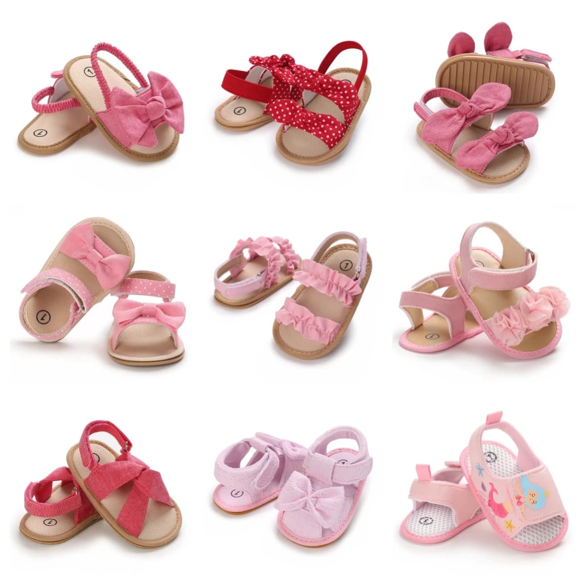 Nuovi sandali estivi per bambini Scarpe da passeggio per bambini principessa rosa Scarpe per bambini traspiranti antiscivolo con suola morbida