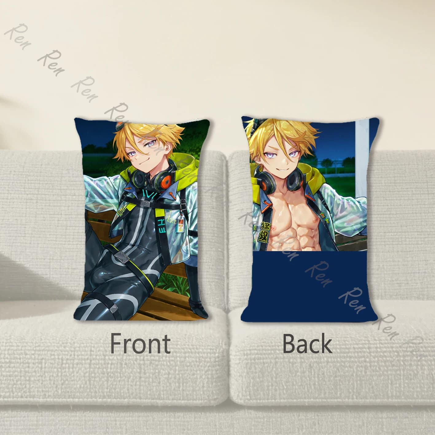 Dakimakura Anime Yu Q. Wilson Pillow Cover Sofa Cushion Double-side Print Throw Pillow Case 40X60cm
