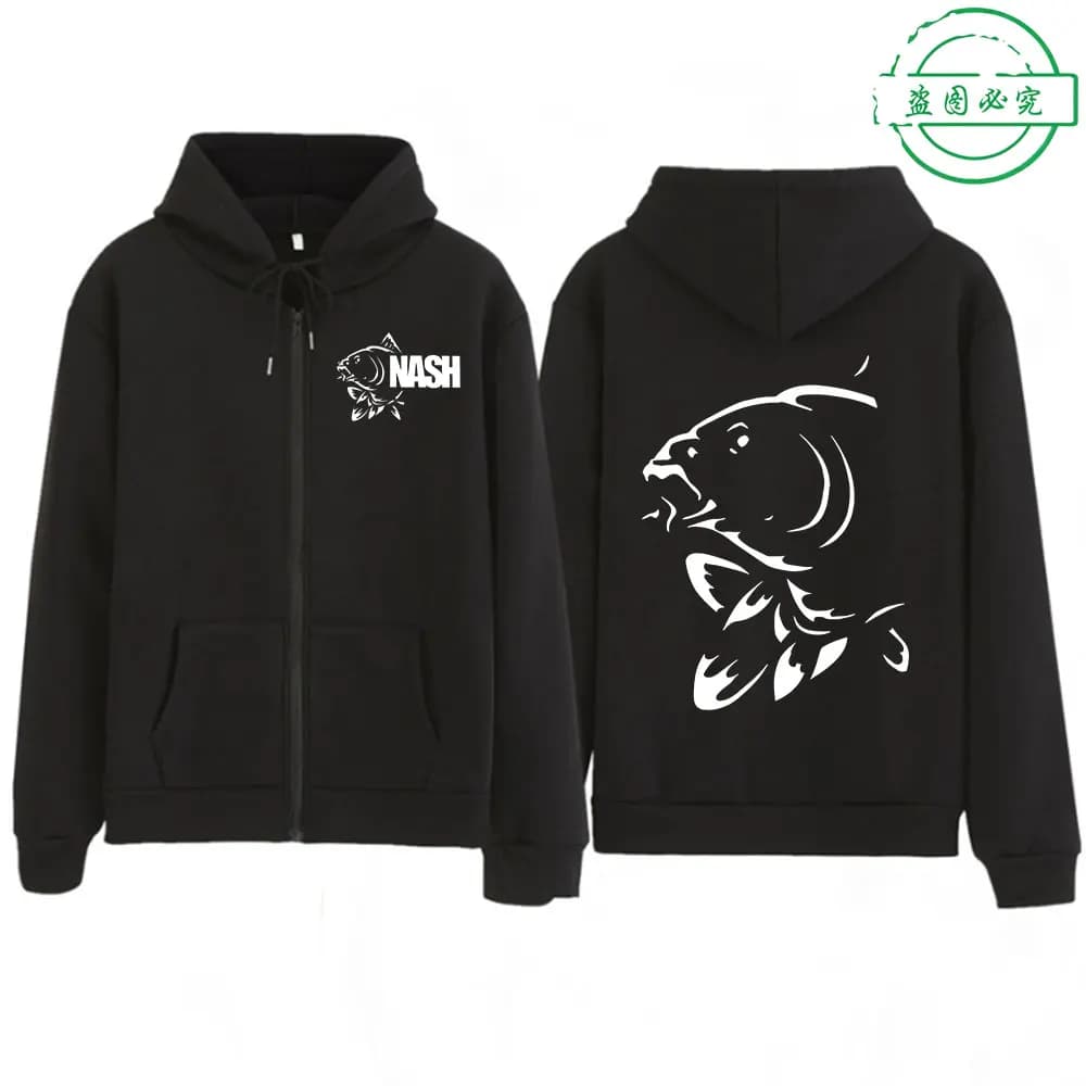 Funny Fishinger Carp Fish Fisherman Sporter Zipper Hoodies Men Women Clothing Pullovers Fashion Hip Hop Zip Up Sweatshirt Jacket