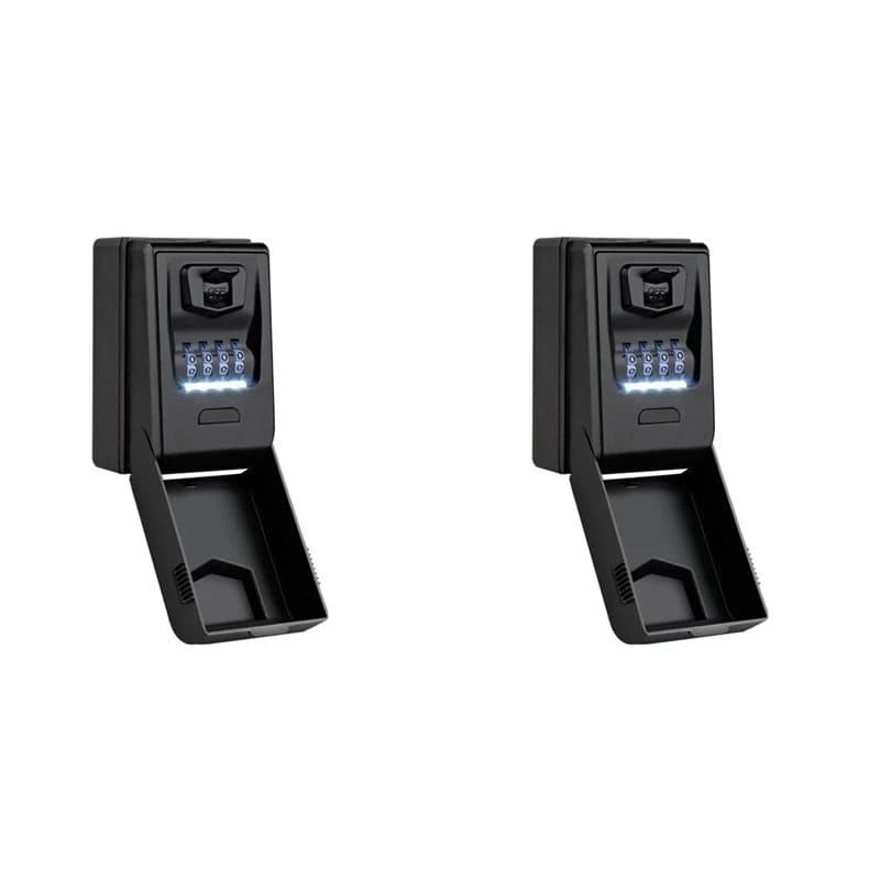 T24C 2X Password Key Box Wall Mounted Lock Storage Box With Led Light And Waterproof Cover High Security Key Box