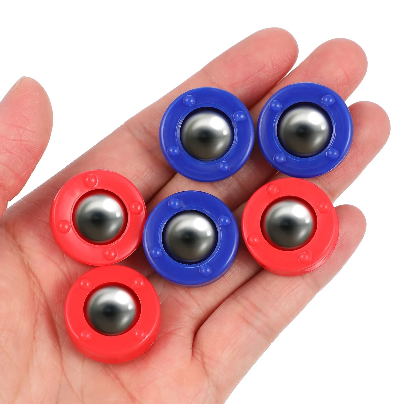 Set di 16 Palline di Ricambio per Shuffleboard in Plastica e Acciaio Premium per Giochi da Tavolo, Dischi Scorrevoli, Tavole da Curling