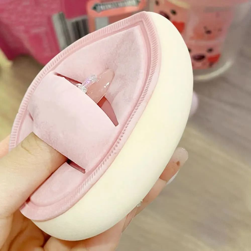 Spugna Cosmetica Grande in Cotone Morbida Portatile per Fondotinta e Correttore, Utilizzabile a Secco o Bagnato, Strumento per il Trucco