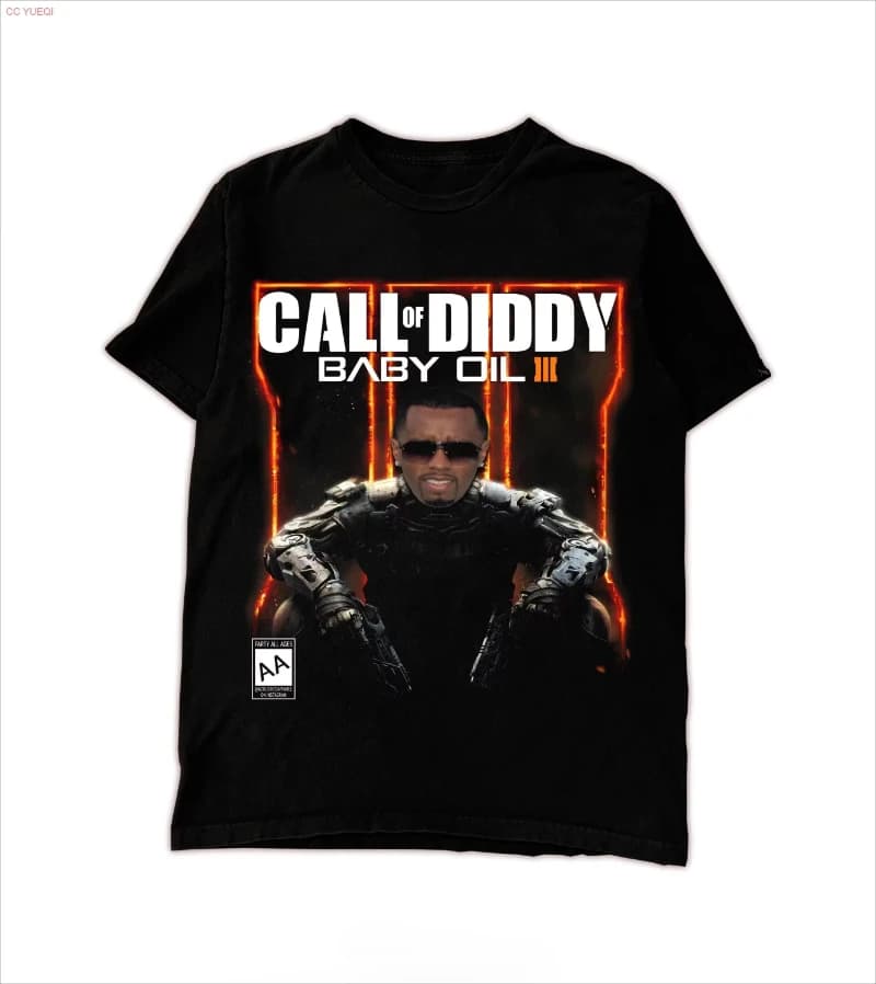 Nuova T-shirt Estiva 2026 Uomo Donna Call of Diddy Party Brainrot Sigma a Maniche Lunghe o Corte