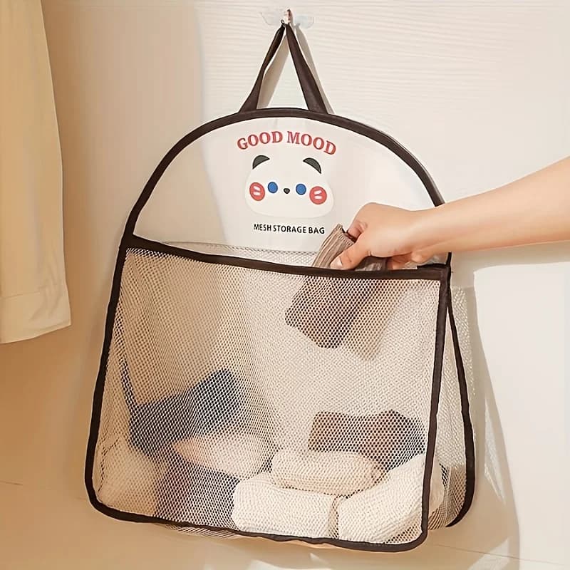 1pc Suspended mesh holders Organizer for washable linen Underwear and socks mounted on the wall Housing for sorting Organizer for the bathroom