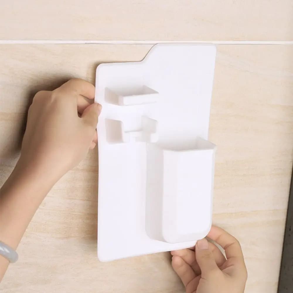 Porta spazzolino in silicone resistente, organizer per doccia con ventosa a 6 colori, nessuna colla richiesta, portaoggetti per il bagno