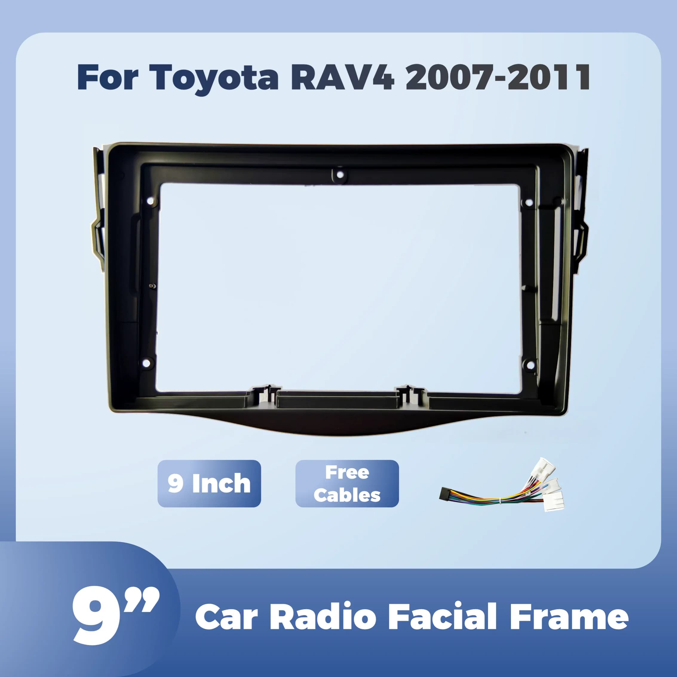 Radio per veicoli Fascia da 9 pollici Telaio 2 Din Fascia per autoradio per TOYOTA RAV4 2007- 2010 2011 Auto Audio Dash Kit Telaio di installazione