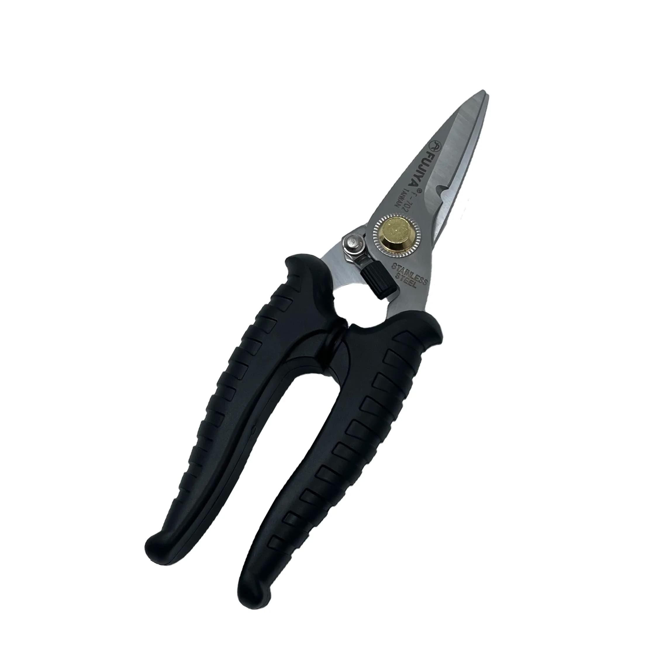 Nuove Forbici Multiuso per Elettricisti di Grado Industriale Premium con Bordo Seghettato Antiruggine in Acciaio Inox Cromato Nero