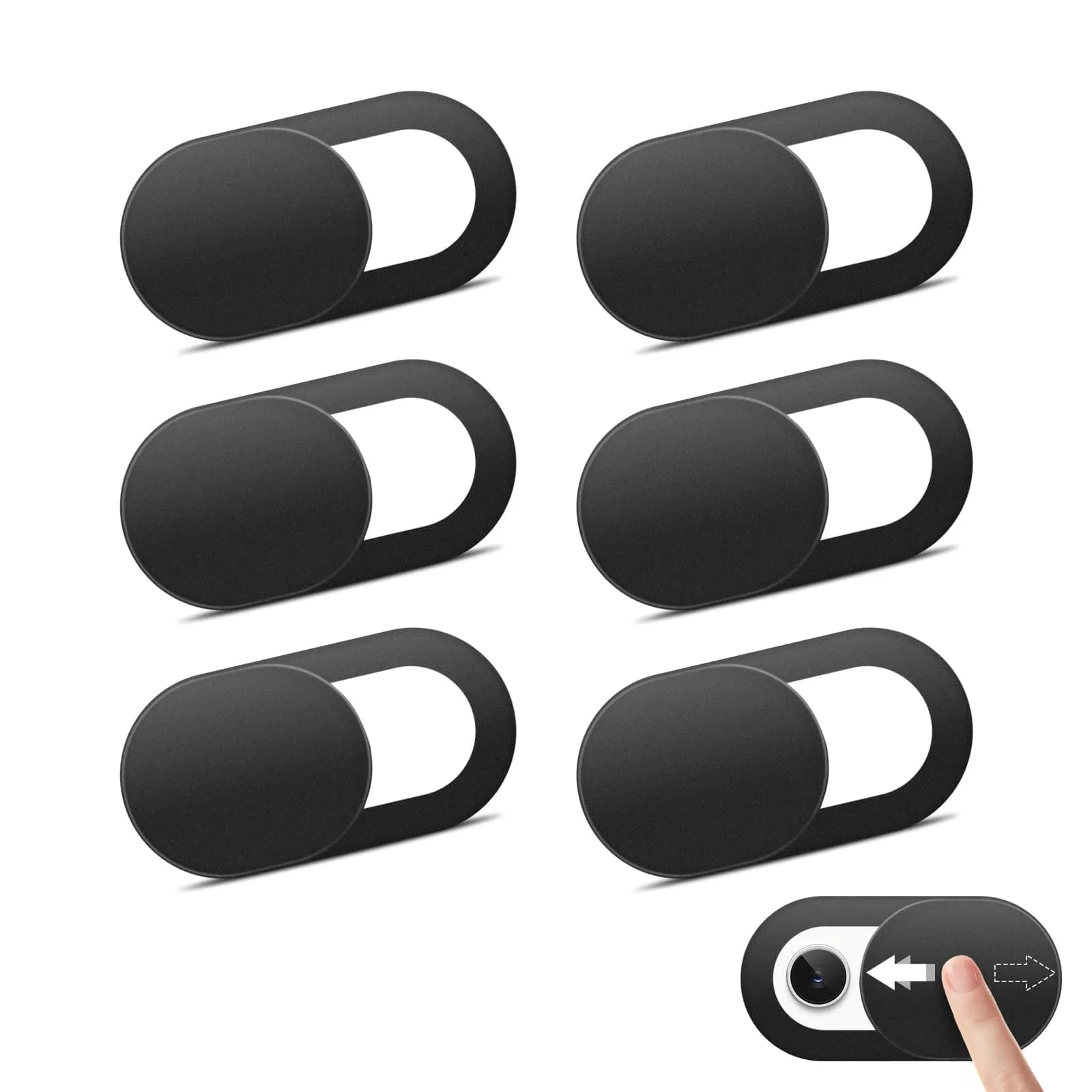 6/12Pcs Ultra-Thin Laptop Webcam Cover Self-adhesive Lens Protector For iPad Tablet PWeb Mobile Phone Lenses Privacy Sticker