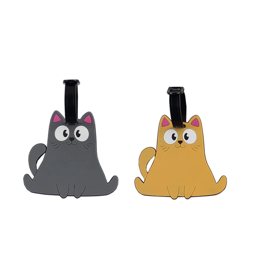 Etichetta per bagagli gatto Kawaii Etichetta per bagagli creativa Uomo Donna Accessori da viaggio Etichetta per bagaglio porta indirizzo ID valigia anti-smarrimento