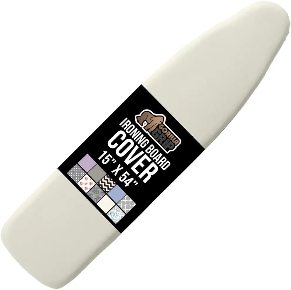 Copri Asse da Stiro in Silicone con Imbottitura Spessa, Resistente alle Bruciature fino a 400 Gradi ° F, Chiusura a strappo per tavole standard