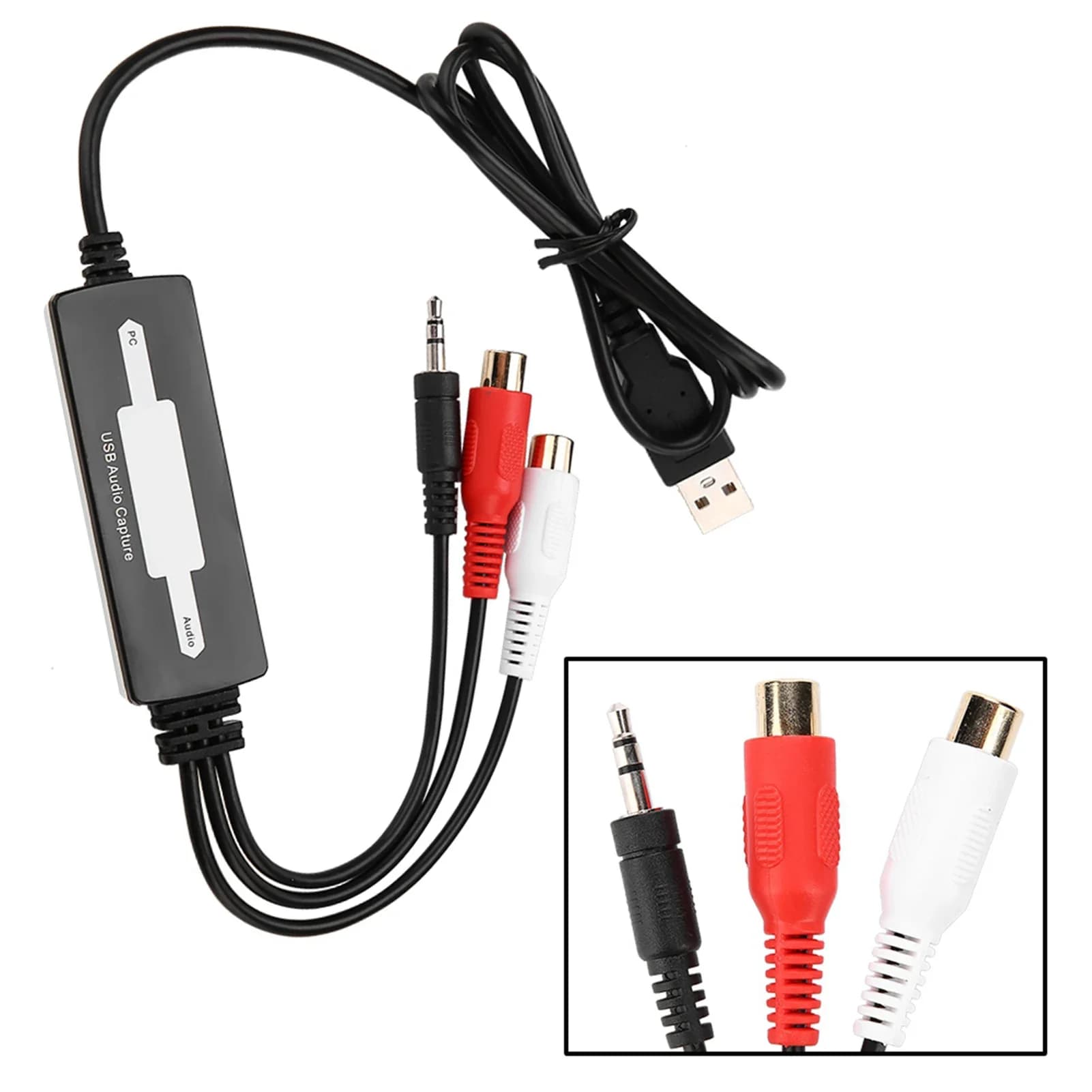 Scheda di acquisizione audio USB, convertitore da cassetta a CD/MP3, registratore WMA WAVE, per convertire l'audio in digitale