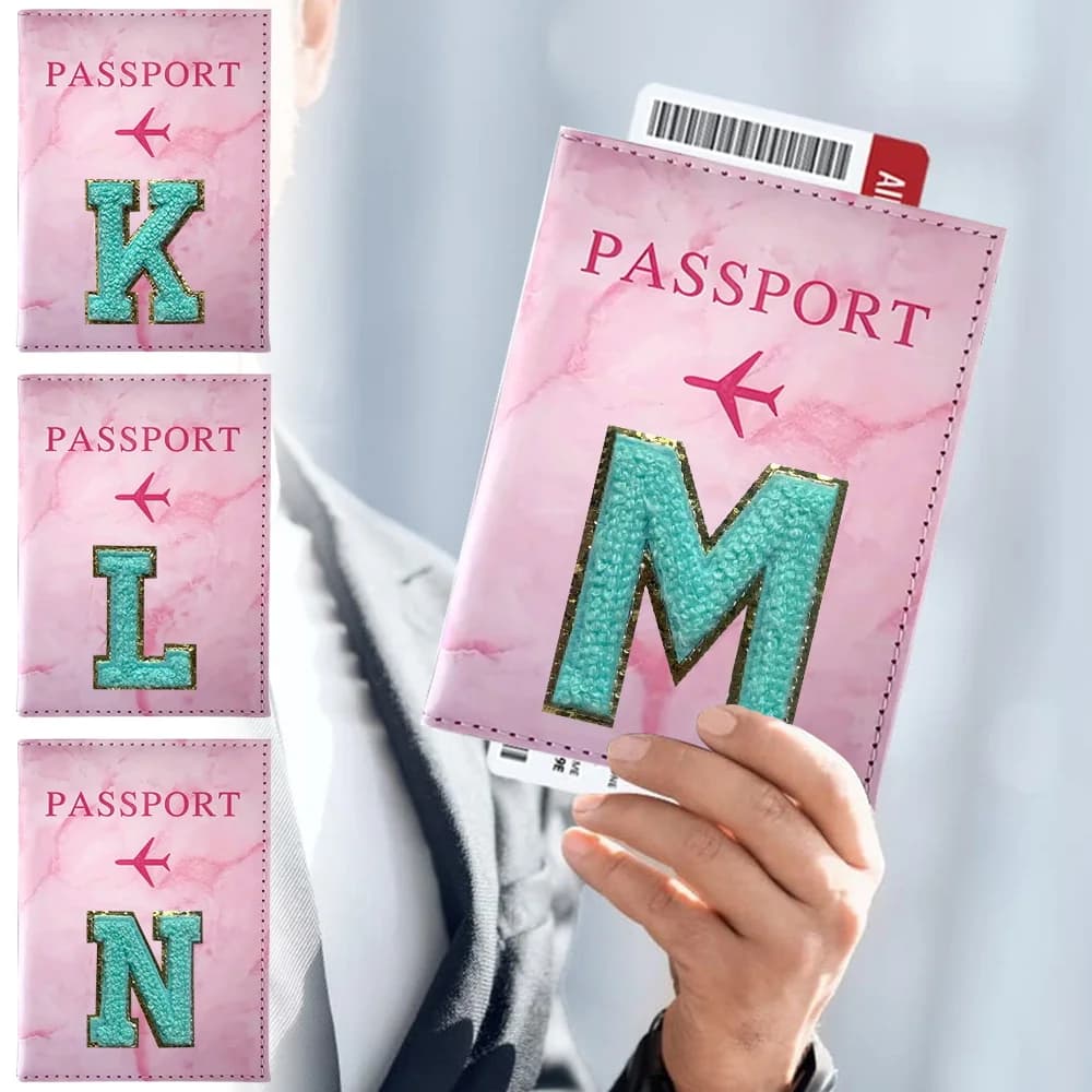 Porta passaporto custodia a portafoglio da viaggio per passaporto copertina per passaporto stampa UV serie di etichette per ricamo copertina per passaporto di moda Cas