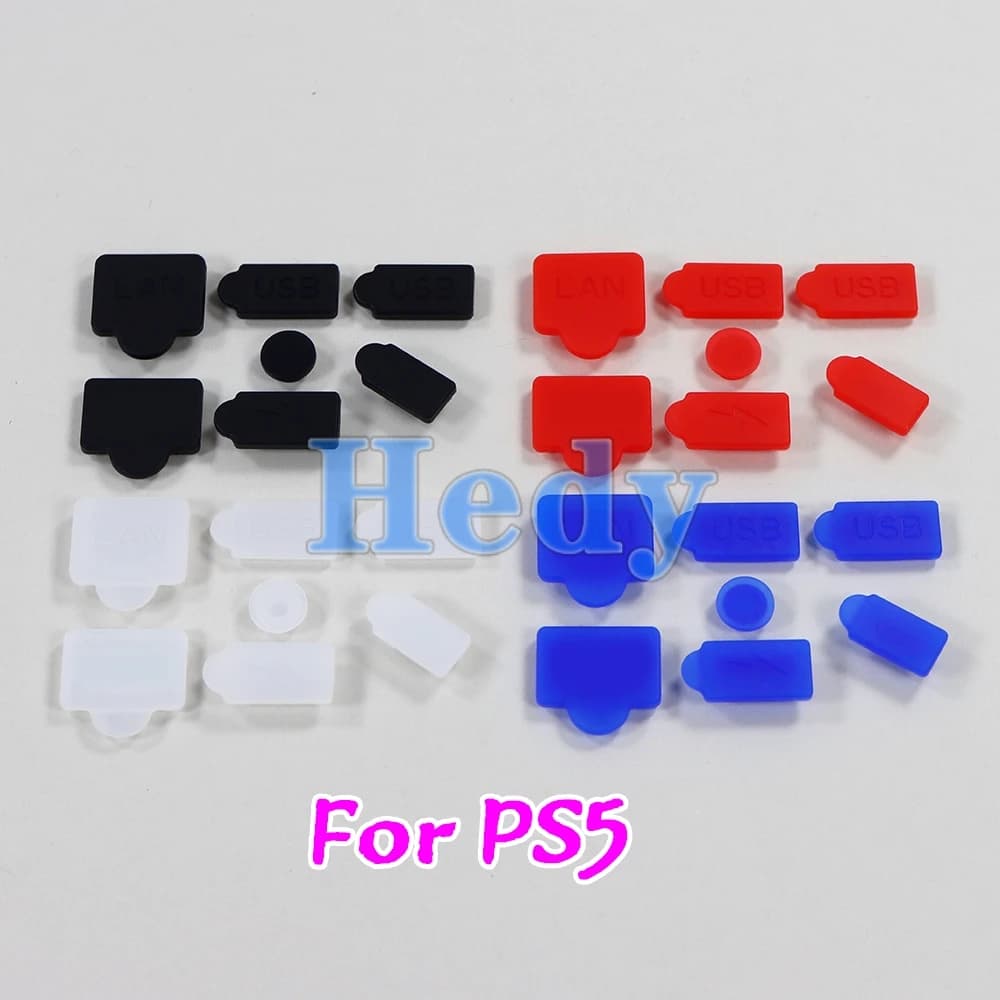 2 set di tappi antipolvere in silicone Set interfaccia USB compatibile HDMI copertura antipolvere spina antipolvere per accessori console PS5